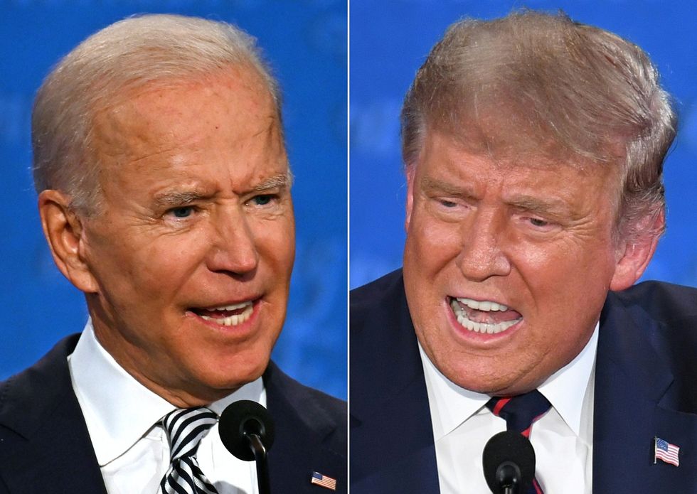 Joe Biden (left) and Donald Trump (right)