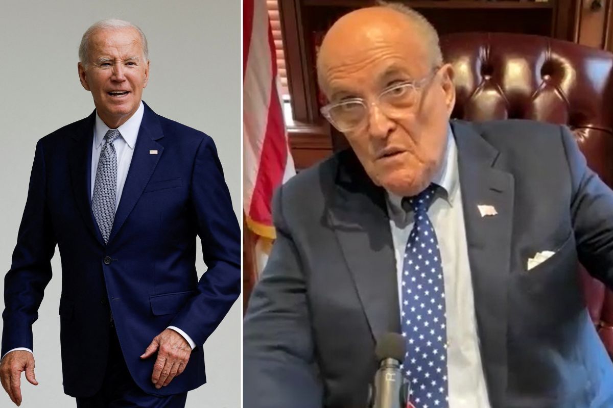Joe Biden (left) and Rudy Giuliani (right)