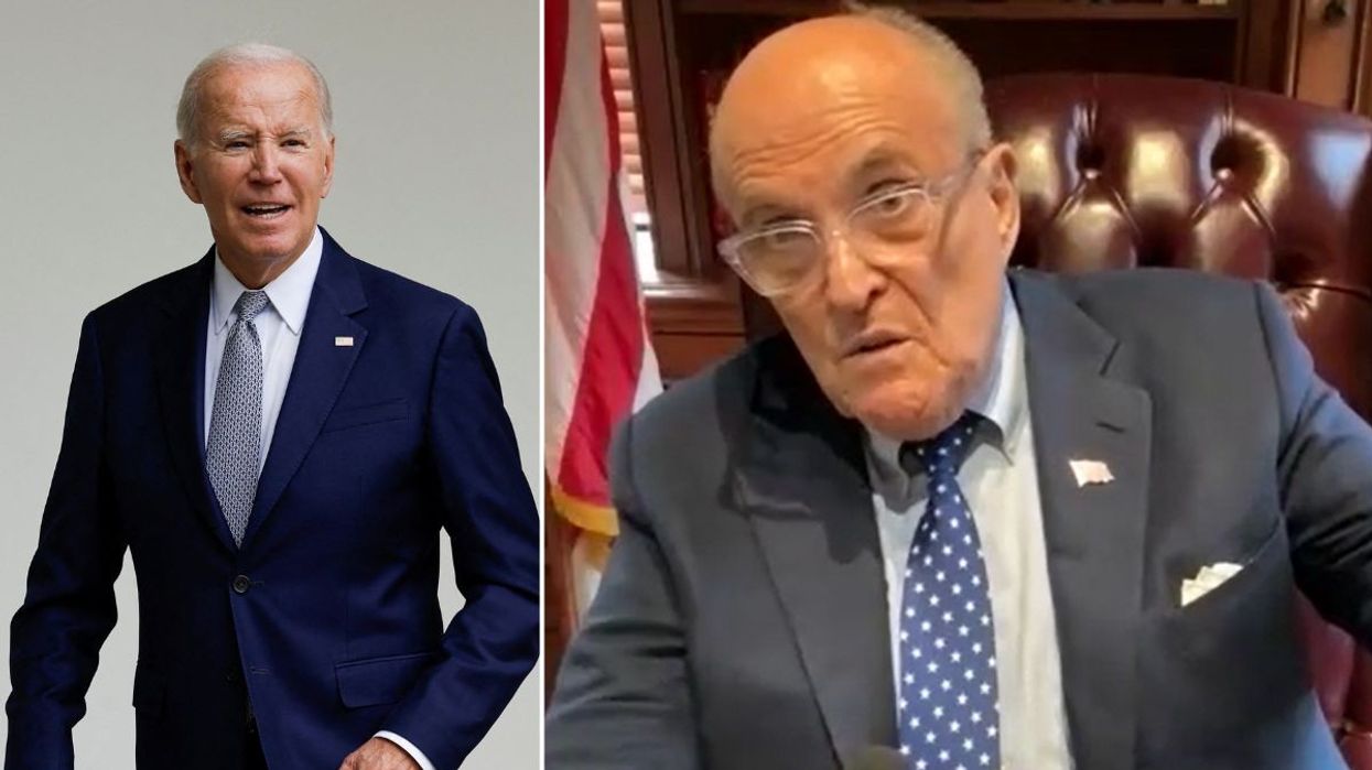 Joe Biden (left) and Rudy Giuliani (right)