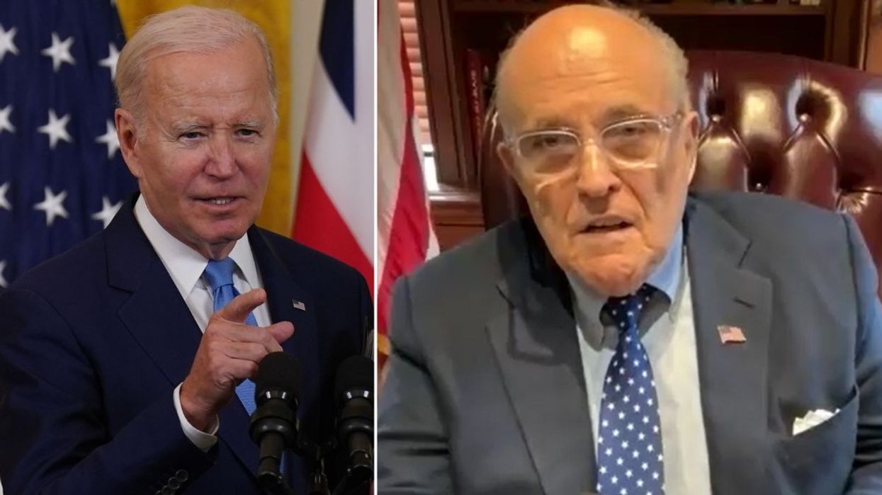 Joe Biden (left) and Rudy Giuliani (right)