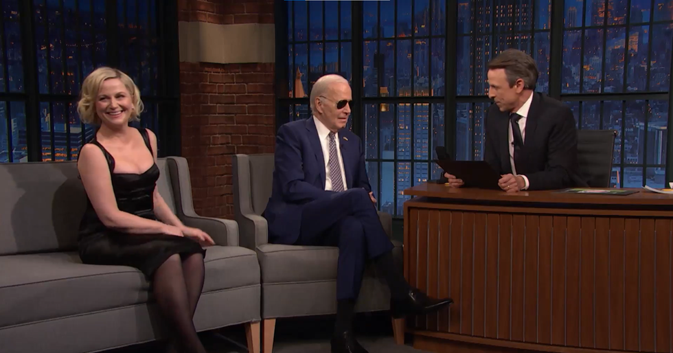 Joe Biden on the NBC show 'Late Night with Seth Meyers'