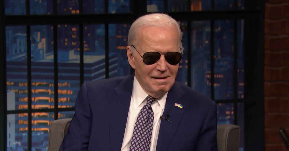 Joe Biden on the NBC show 'Late Night with Seth Meyers'