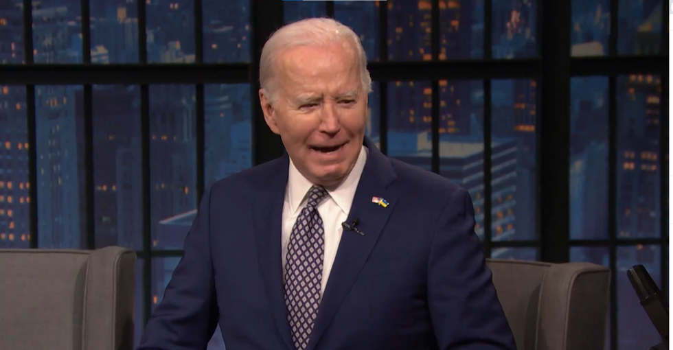 Joe Biden on the NBC show 'Late Night with Seth Meyers'