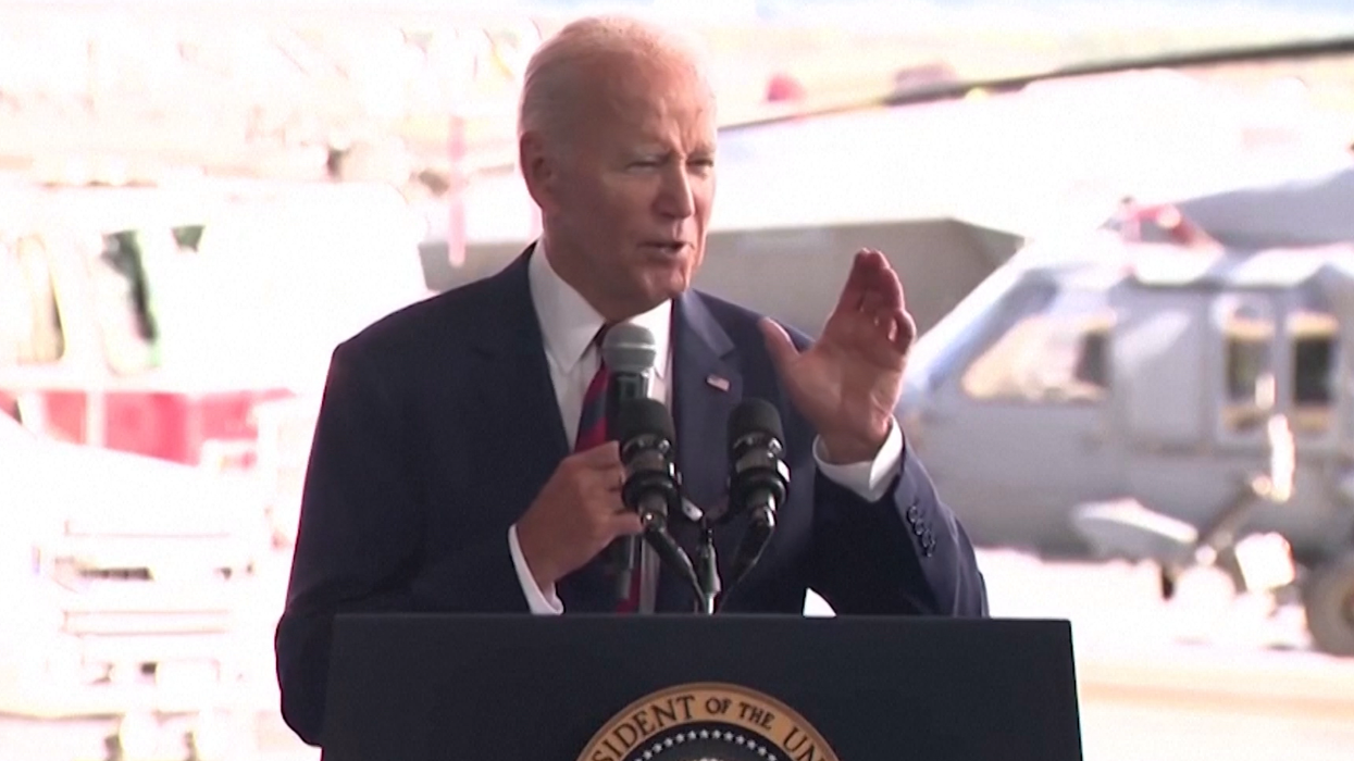 Joe Biden speaking in Anchorage, Alaska