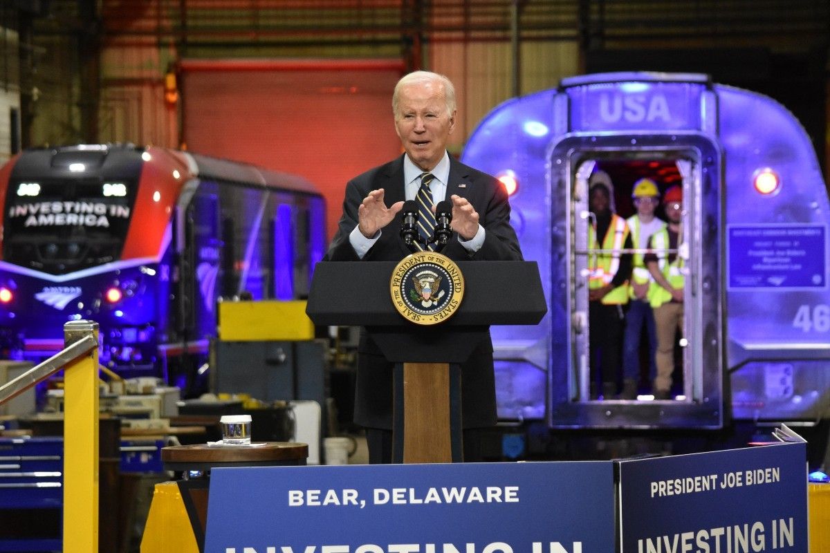 Joe Biden speaking in Delaware