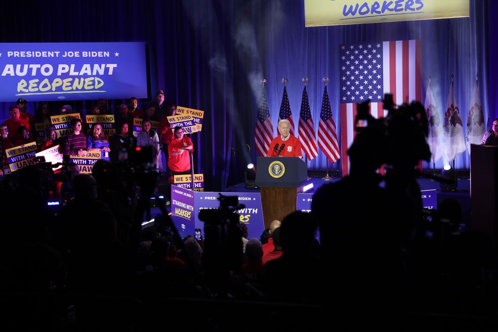Joe Biden speaks in Illinois