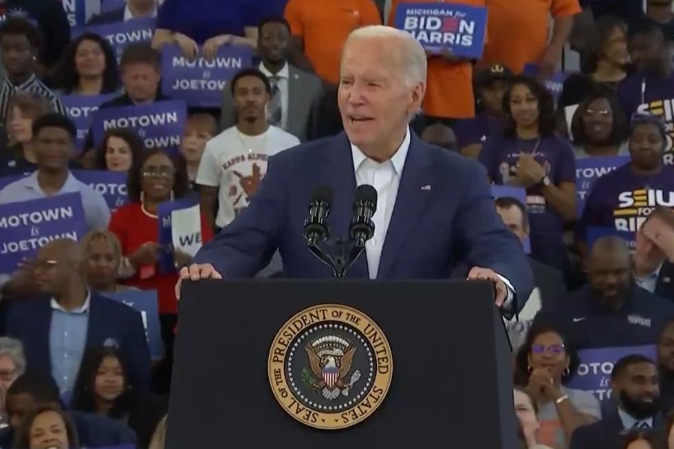 Joe Biden speeks at Michigan rally