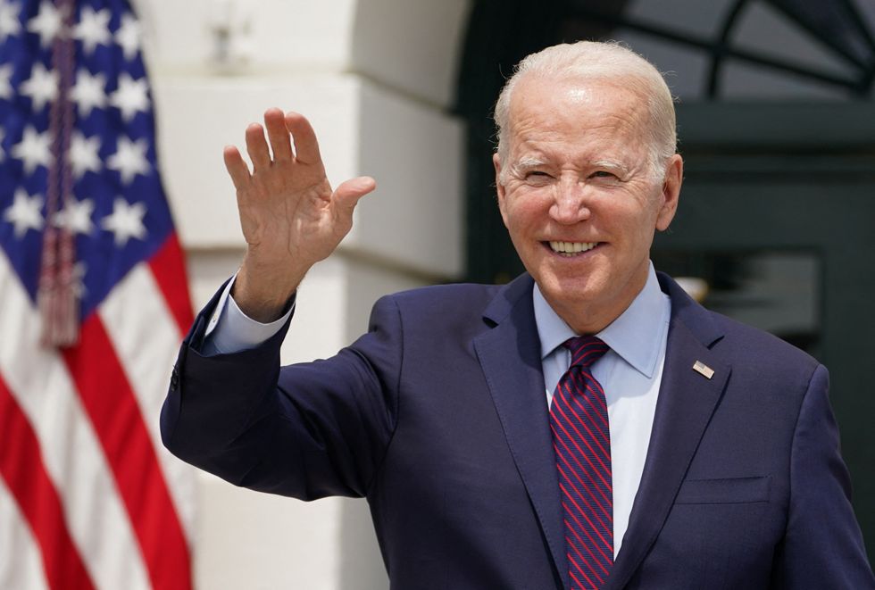 Joe Biden waving