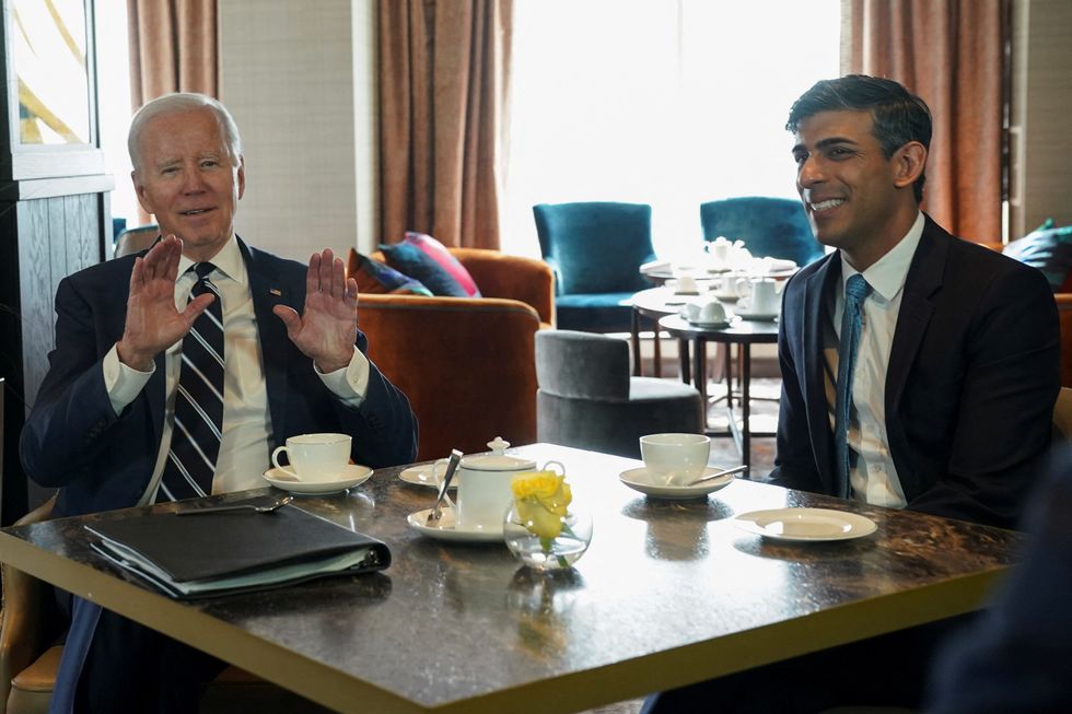 Joe BIden with Rishi Sunak