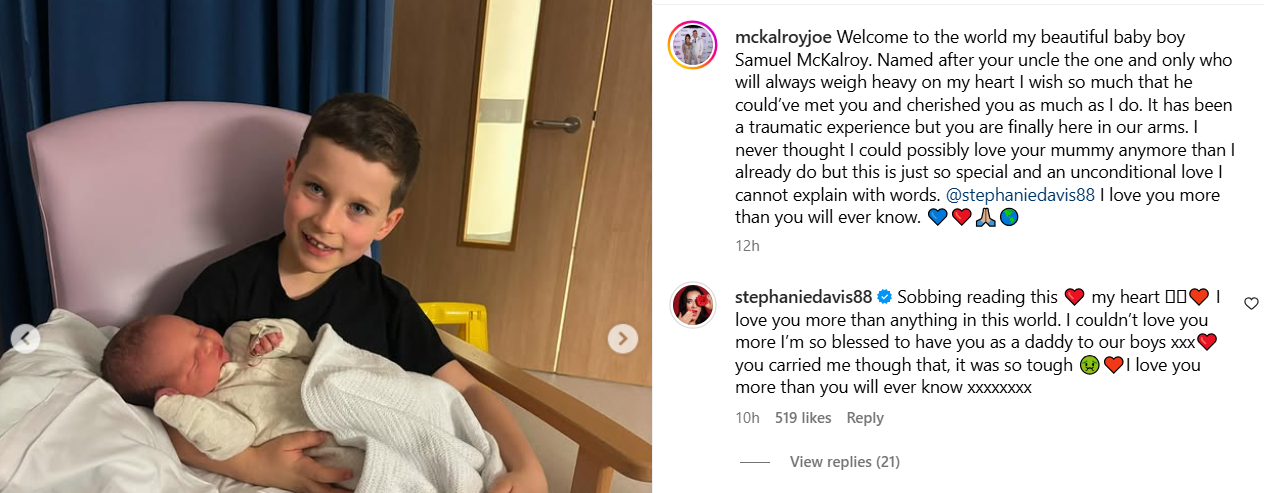 Joe McKalroy Instagram post