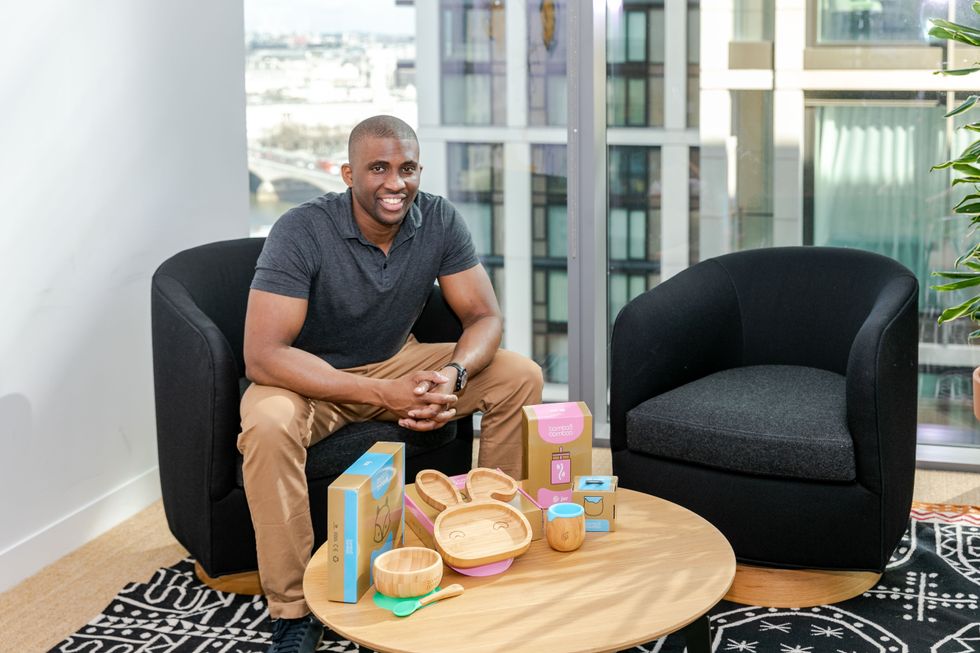 Joel Parkes with bamboo bamboo products