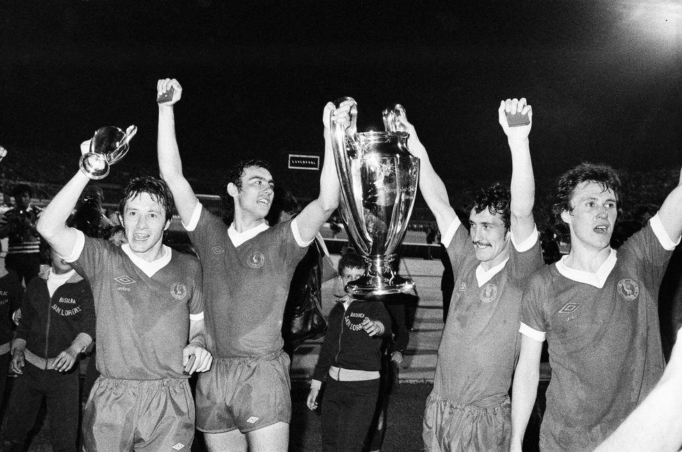 Joey Jones, Ray Kennedy, Terry McDermott and Phil Neal
