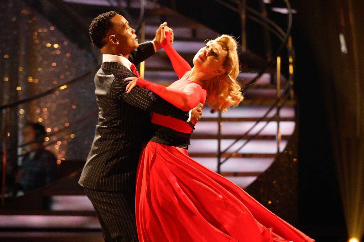 Johannes Radebe and Alex Kingston