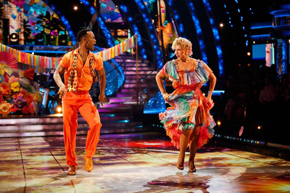 Johannes Radebe and Alex Kingston