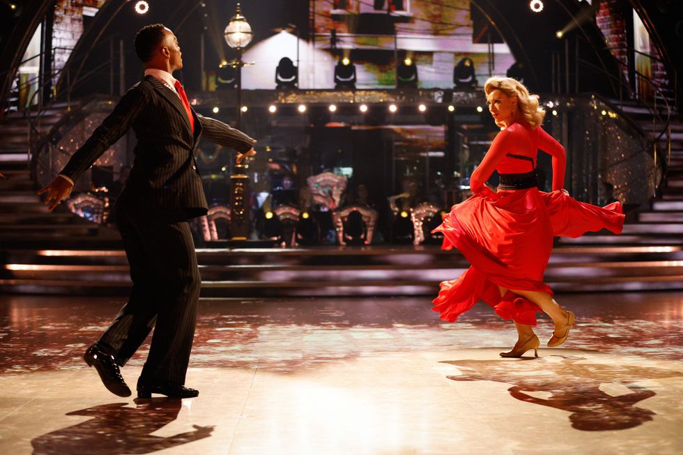 Johannes Radebe and Alex Kingston