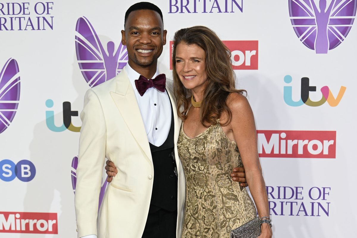 Johannes Radebe and Annabel Croft