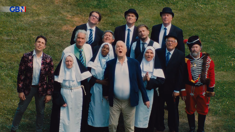 John Cleese and crew