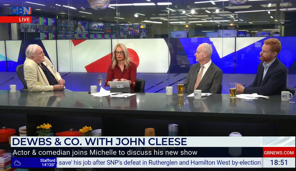 John Cleese with the Dewbs & Co panel