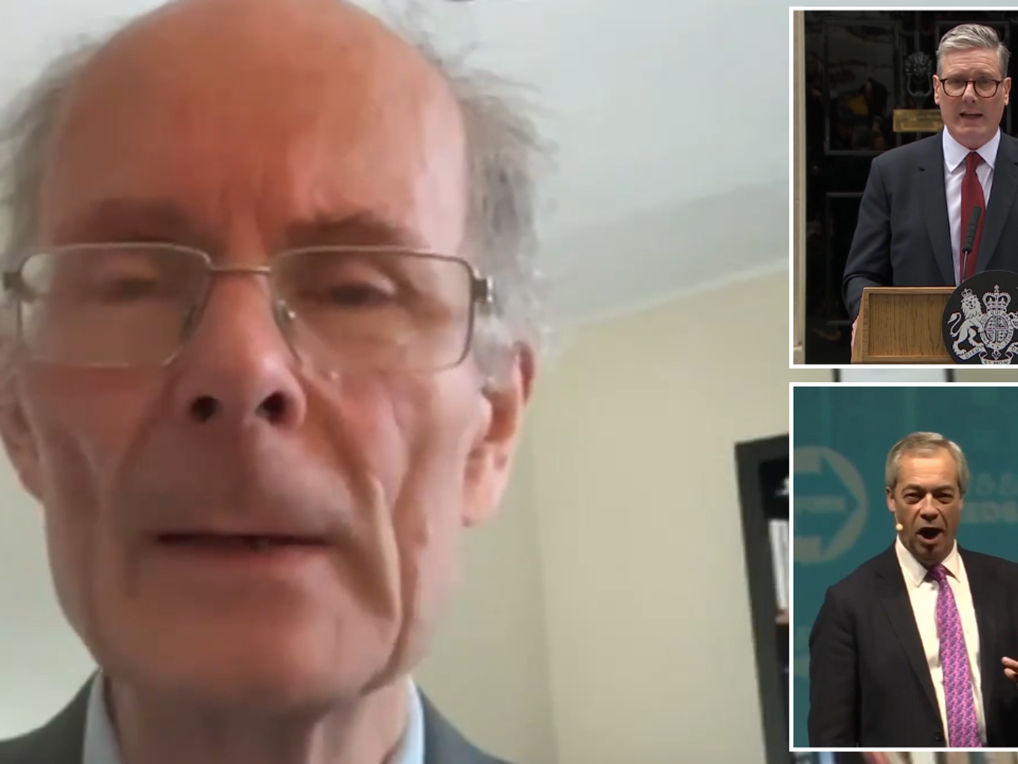 John Curtice, Keir Starmer and Nigel Farage