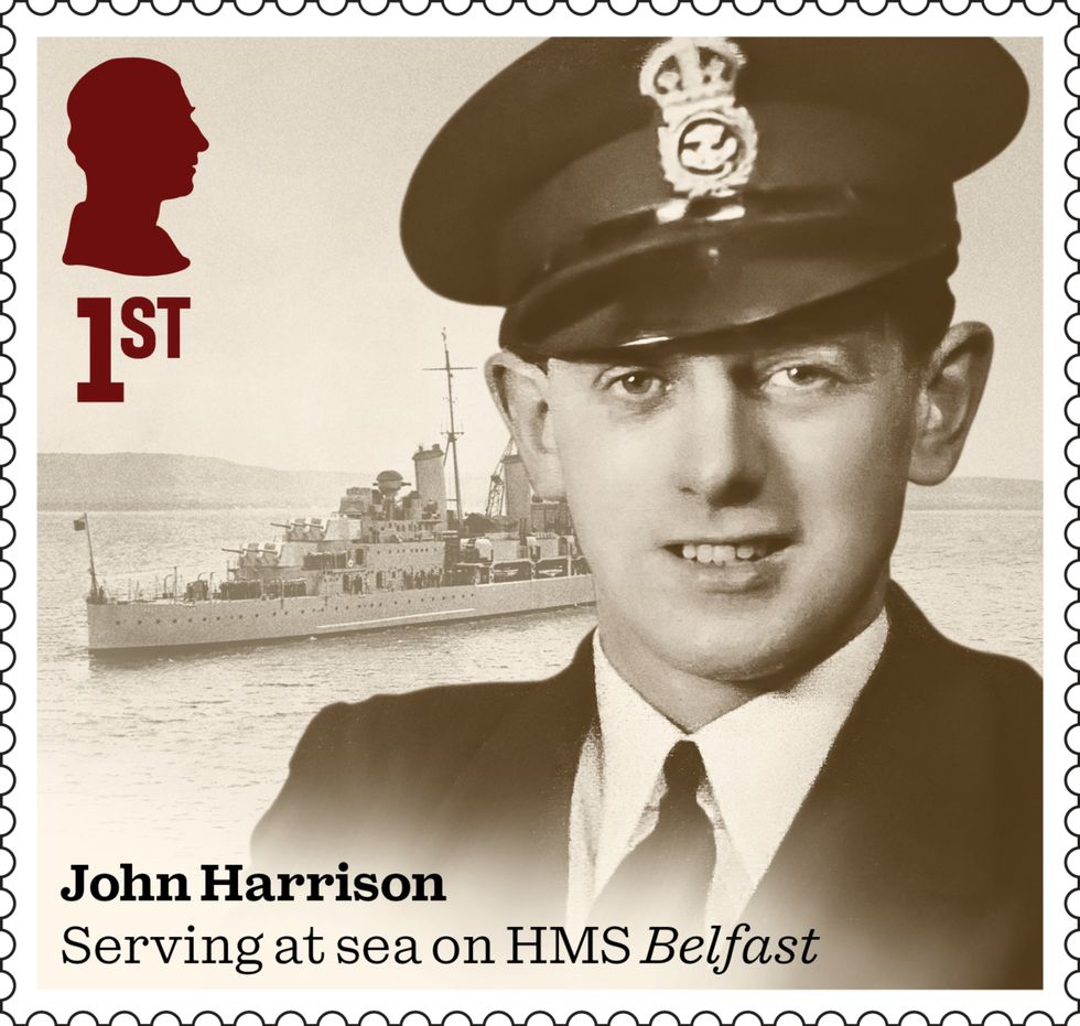 John Harrison on one of 10 stamps that honour men and women who made extraordinary contributions during the Second World War to mark the 80th anniversary of VE Day