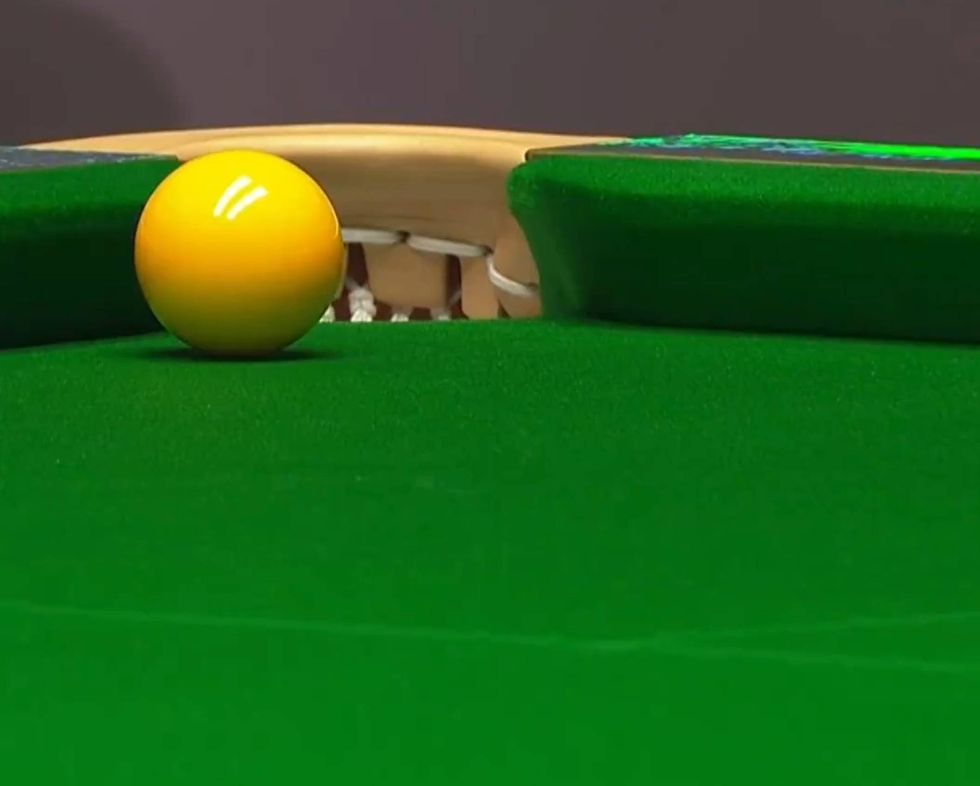 John Higgins missed the yellow