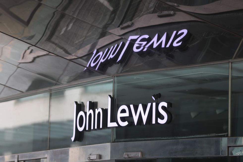 John Lewis department store signage in Leicester