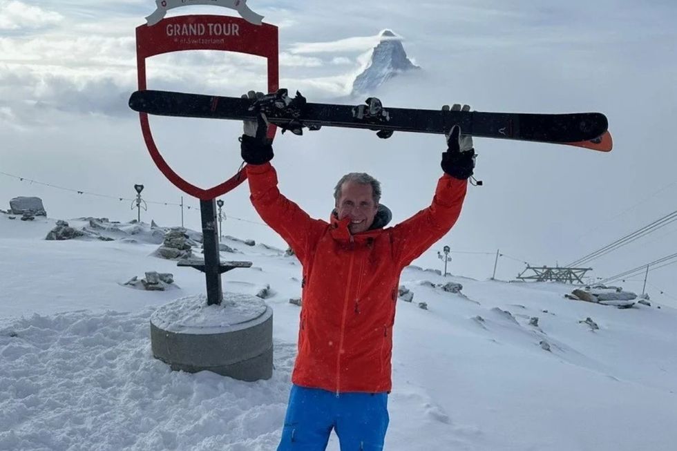john on top of mountain