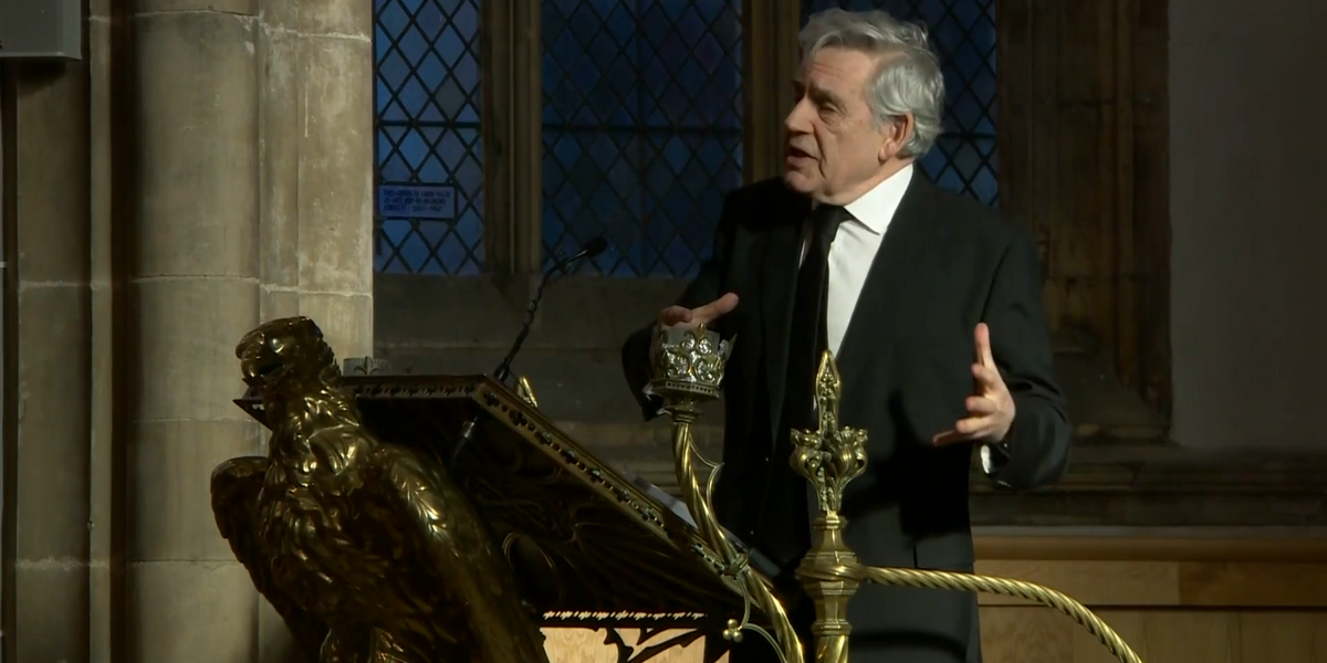 NextImg:'We shall not see his like again': Gordon Brown's emotional speech paying tribute to former deputy PM