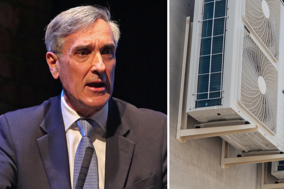 John Redwood and heat pump in pictures