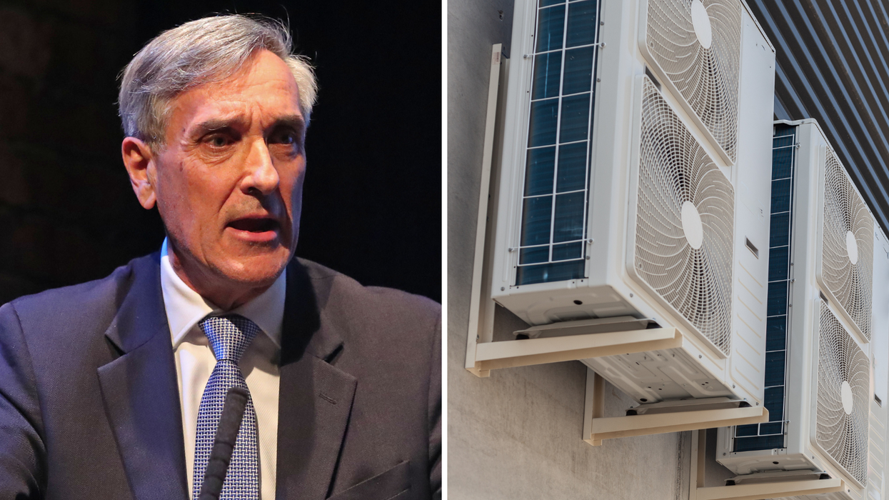 John Redwood and heat pump in pictures