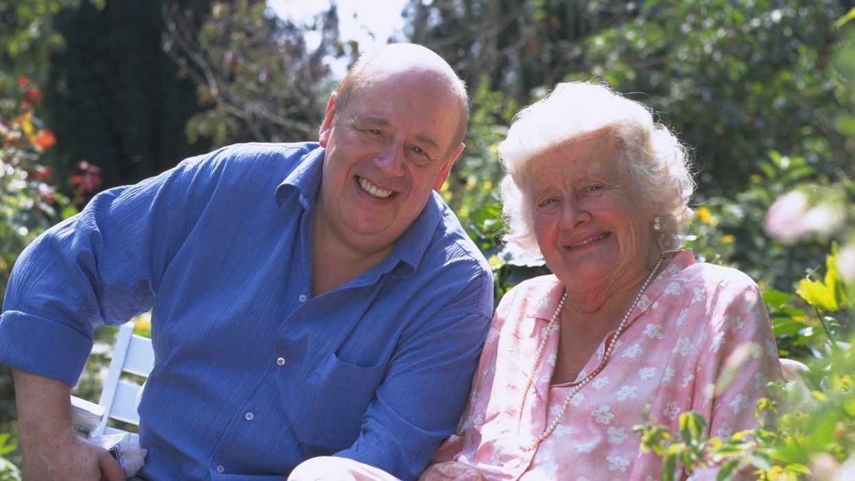 John Savident and Elizabeth Bradley,