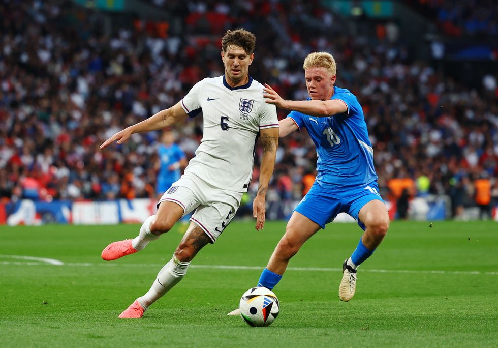 John Stones picked up a knock against Iceland