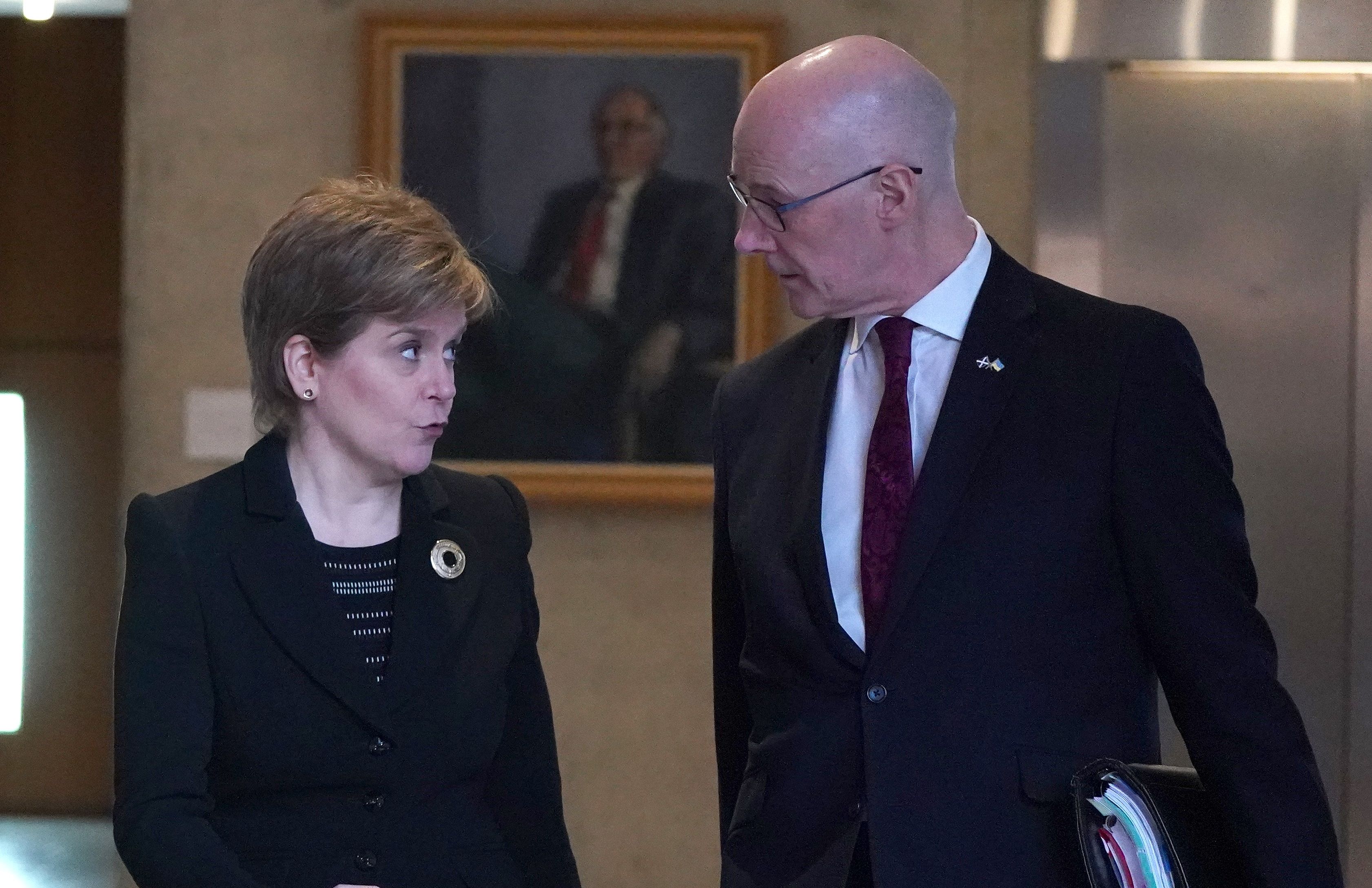 John Swinney and Nicola Sturgeon