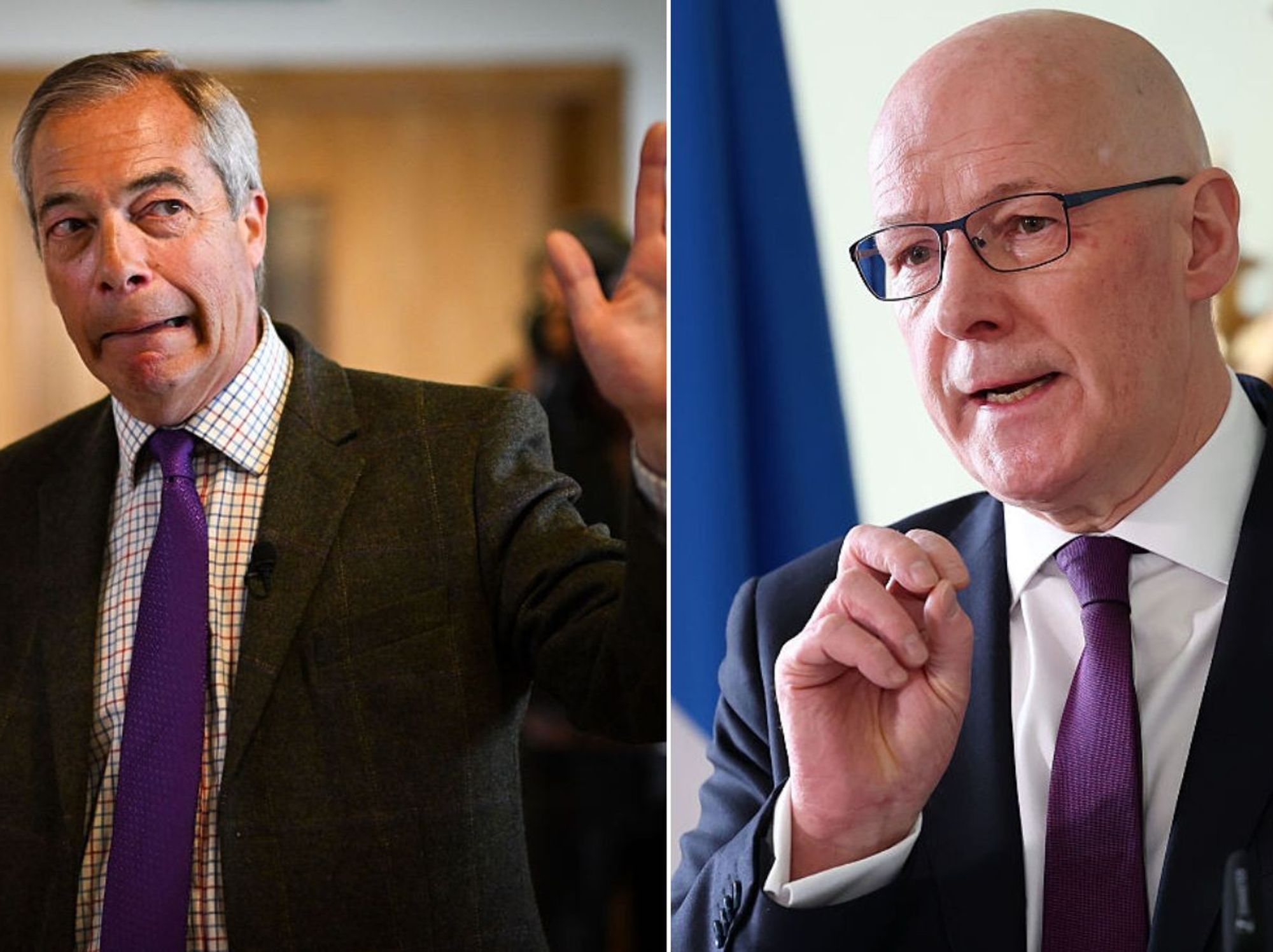 John Swinney accused of using 'new bogeyman' Nigel Farage as 'distraction' amid Scottish Election...