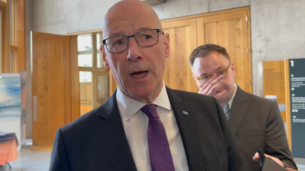 John Swinney speaking to GB News