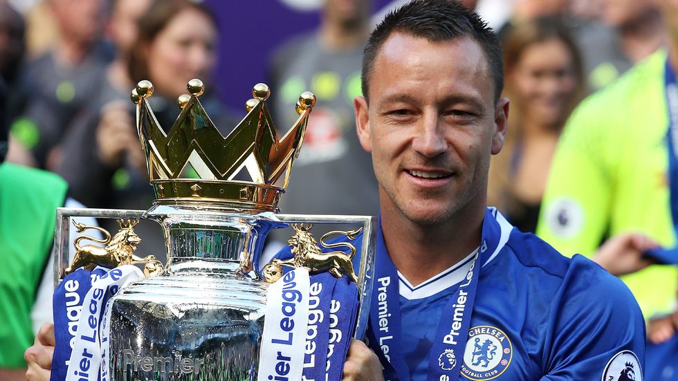 John Terry with the Premier League trophy in 2017