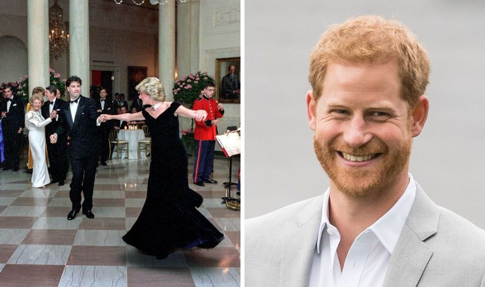 John Travolta, Princess Diana and Prince Harry