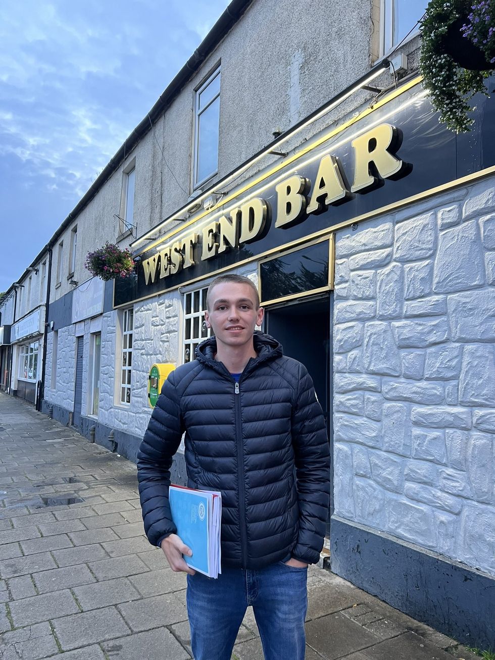 John White held a Reform UK event in Airdrie yesterday