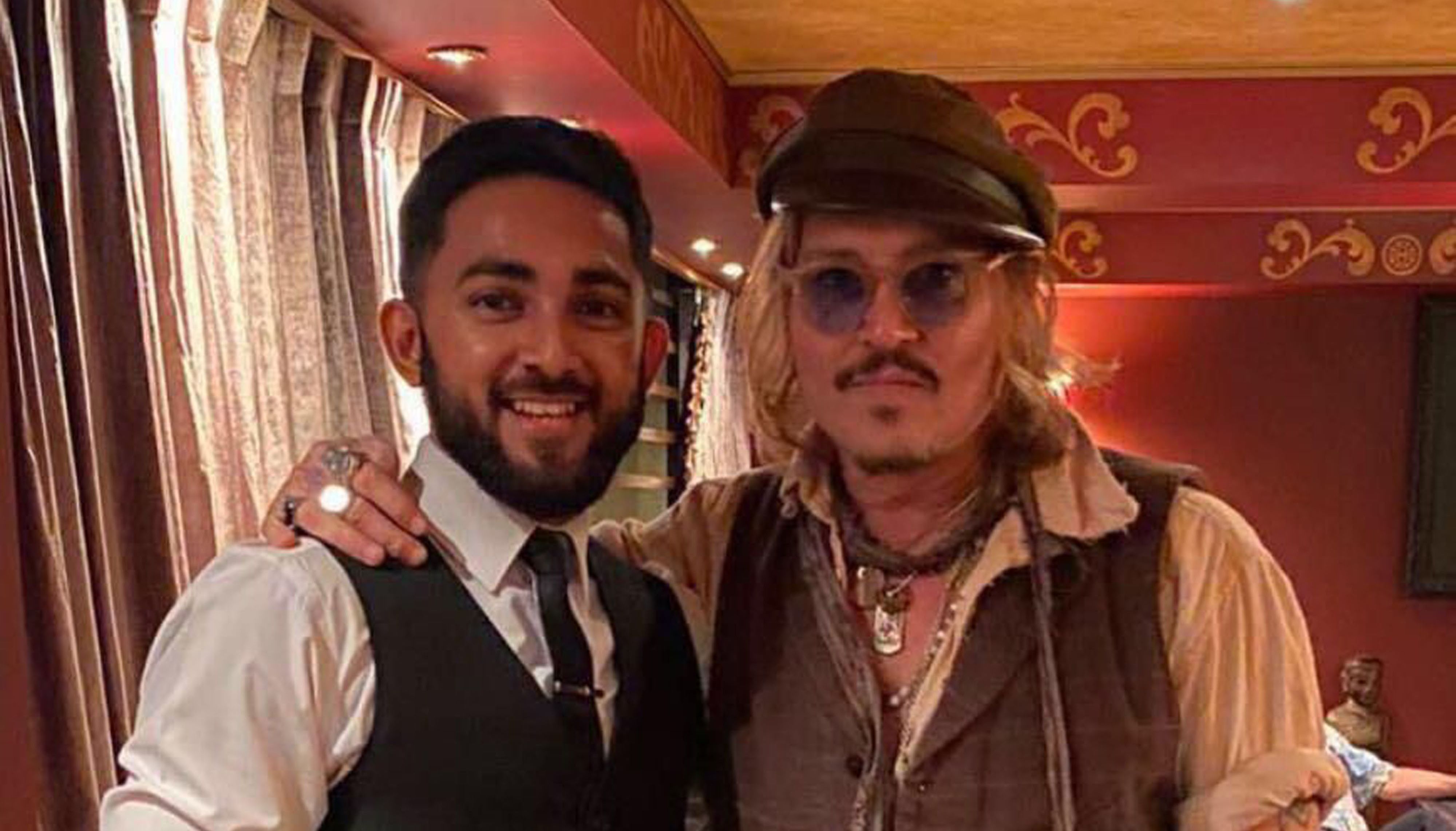 Johnny Depp Varanasi curry house in Birmingham on Sunday night