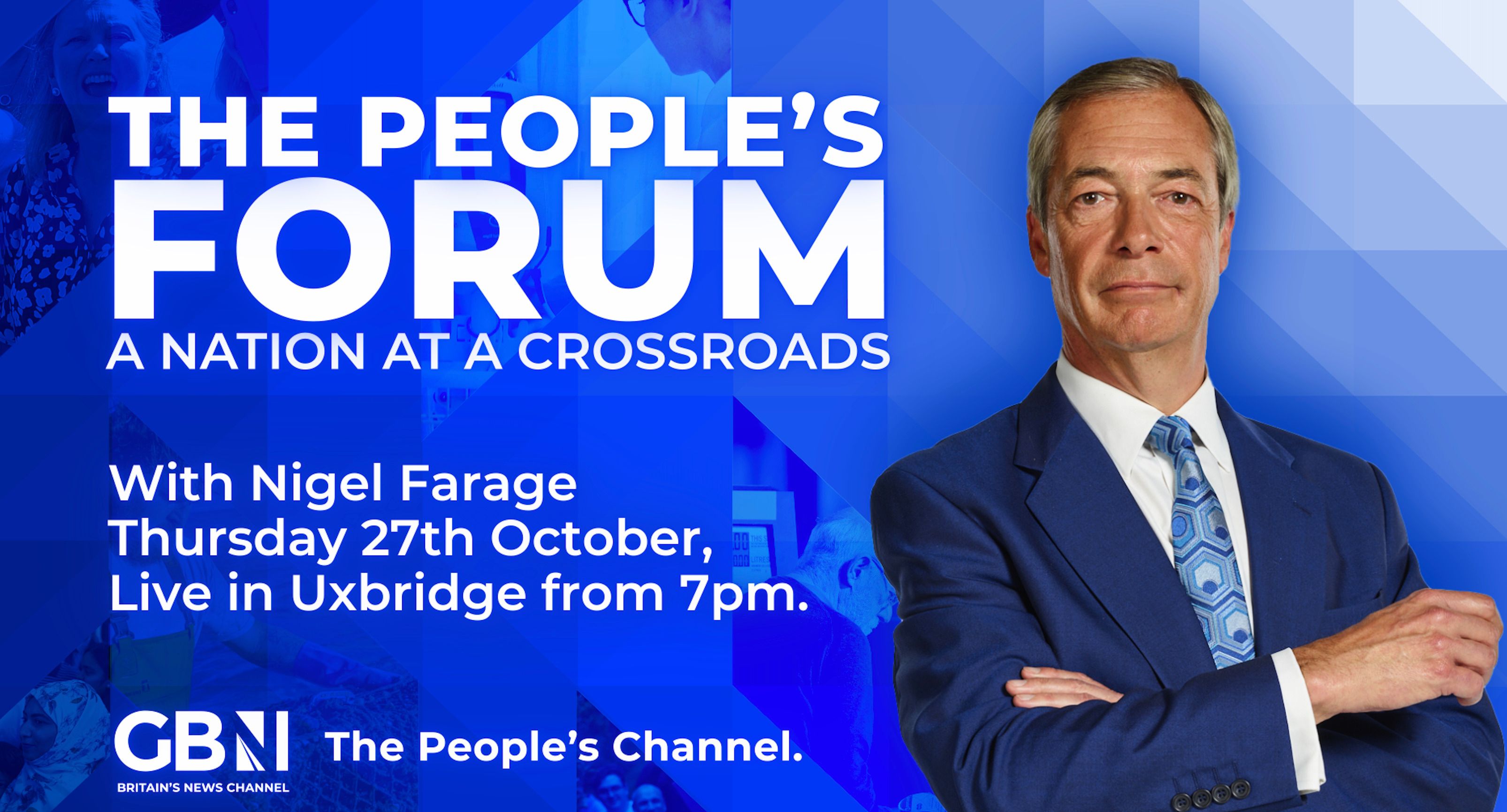 Join GB News presenters Michelle Dewberry and Nigel Farage live in Uxbridge