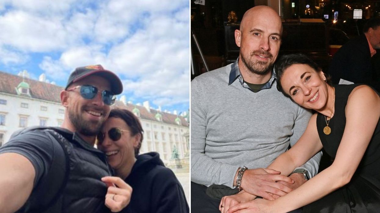 Jonathan Goodwin and Amanda Abbington