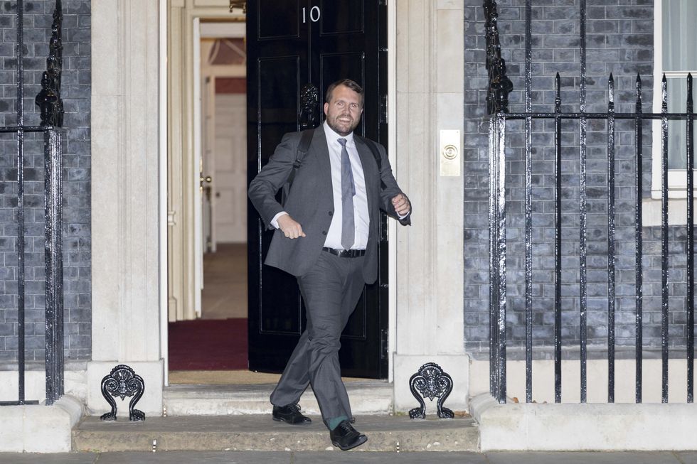 Jonathan Gullis MP leaving 10 Downing Street