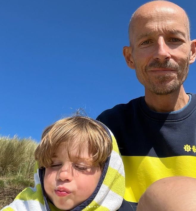 Jonnie Irwin and his son