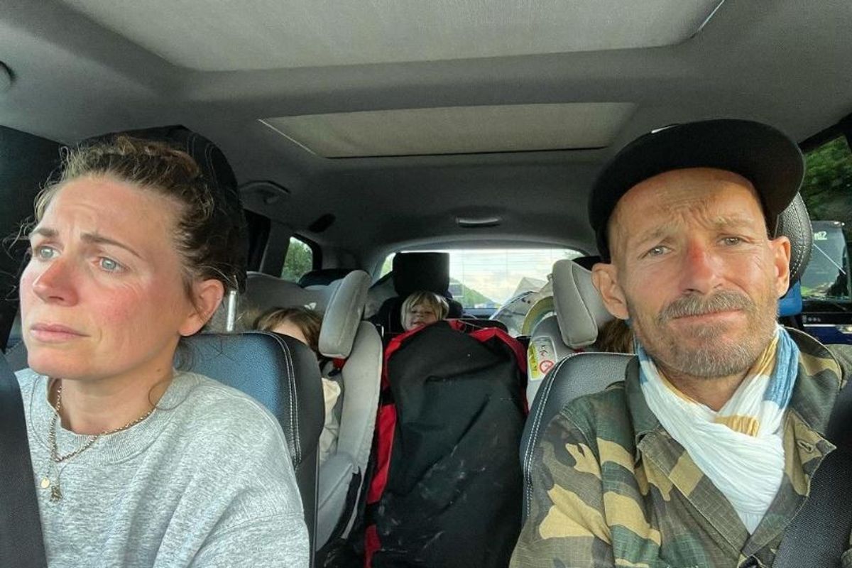 Jonnie Irwin and wife on holiday