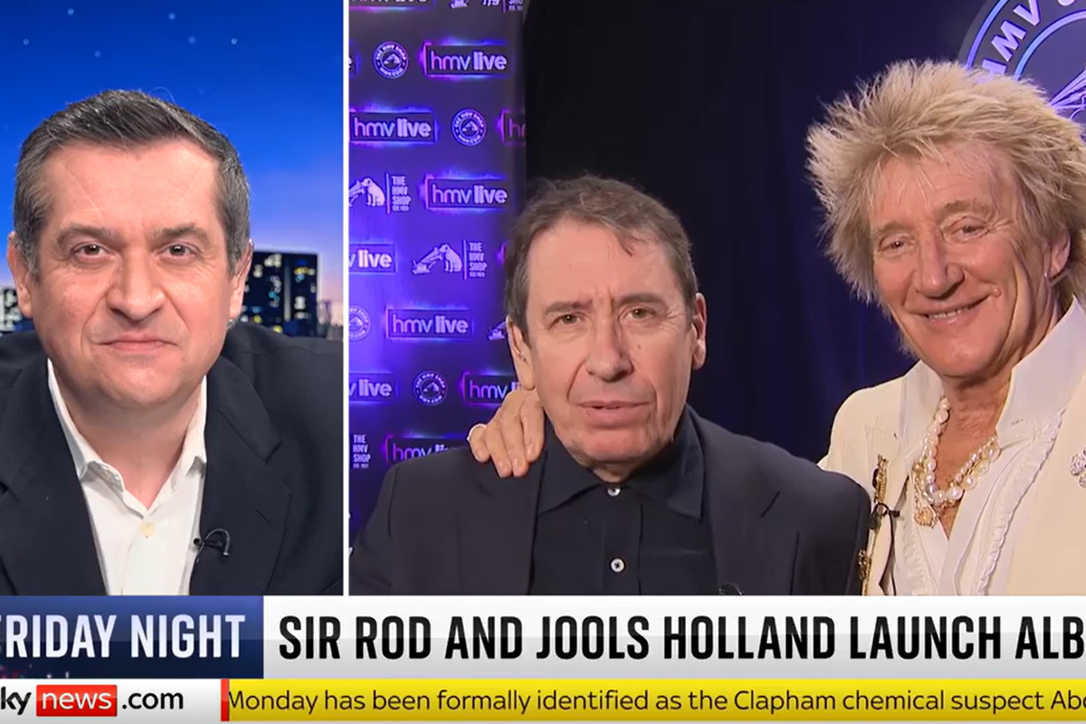 Jools Holland and Rod Stewart
