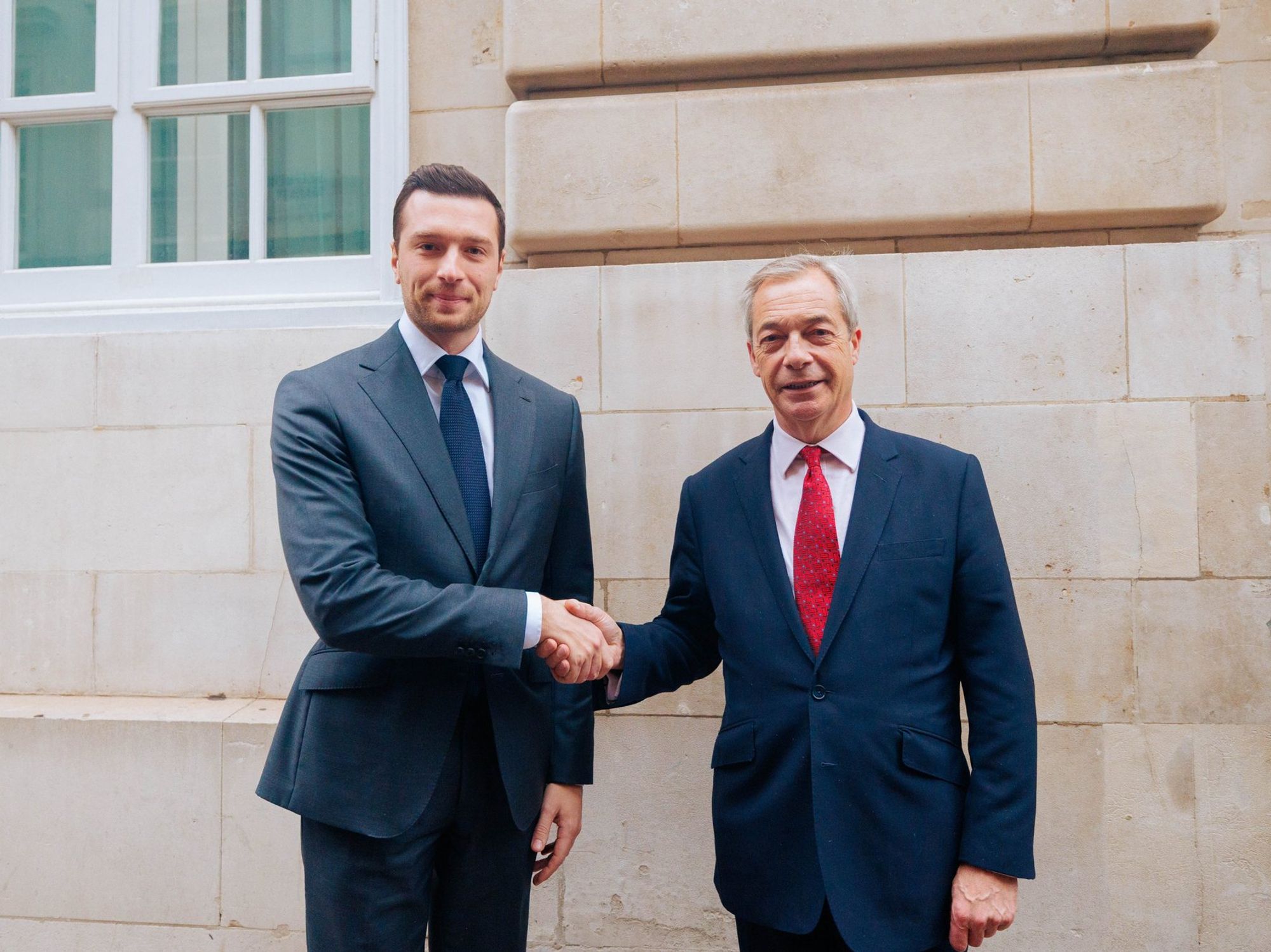 Jordan Bardella and Nigel Farage