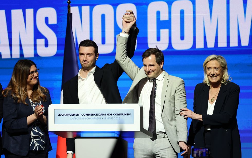 Jordan Bardella, Marine Le Pen, National Rally politicians