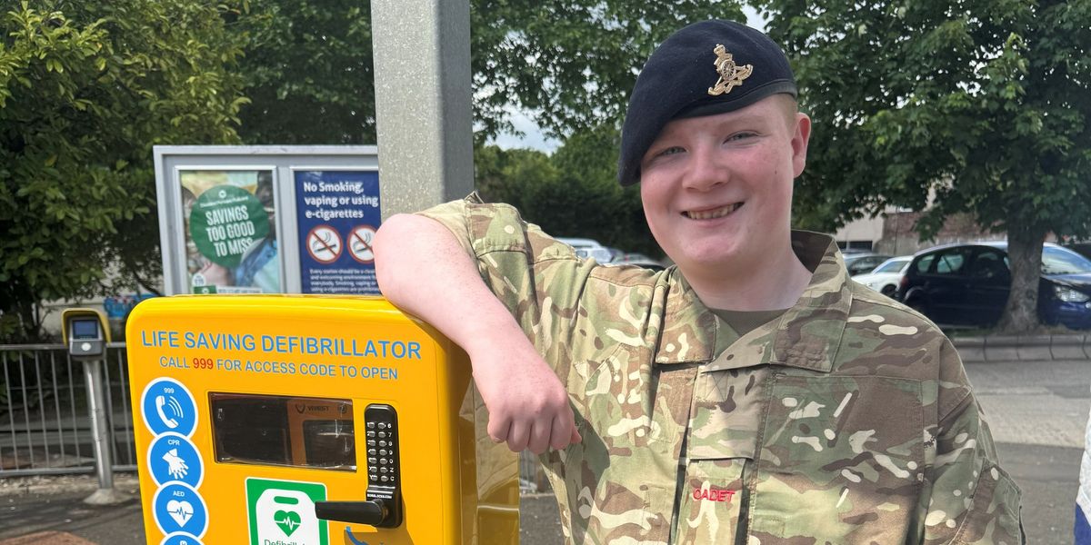 Lifesaving defibrillator installed at station where 'heroic' army cadet, 15, saved child’s life