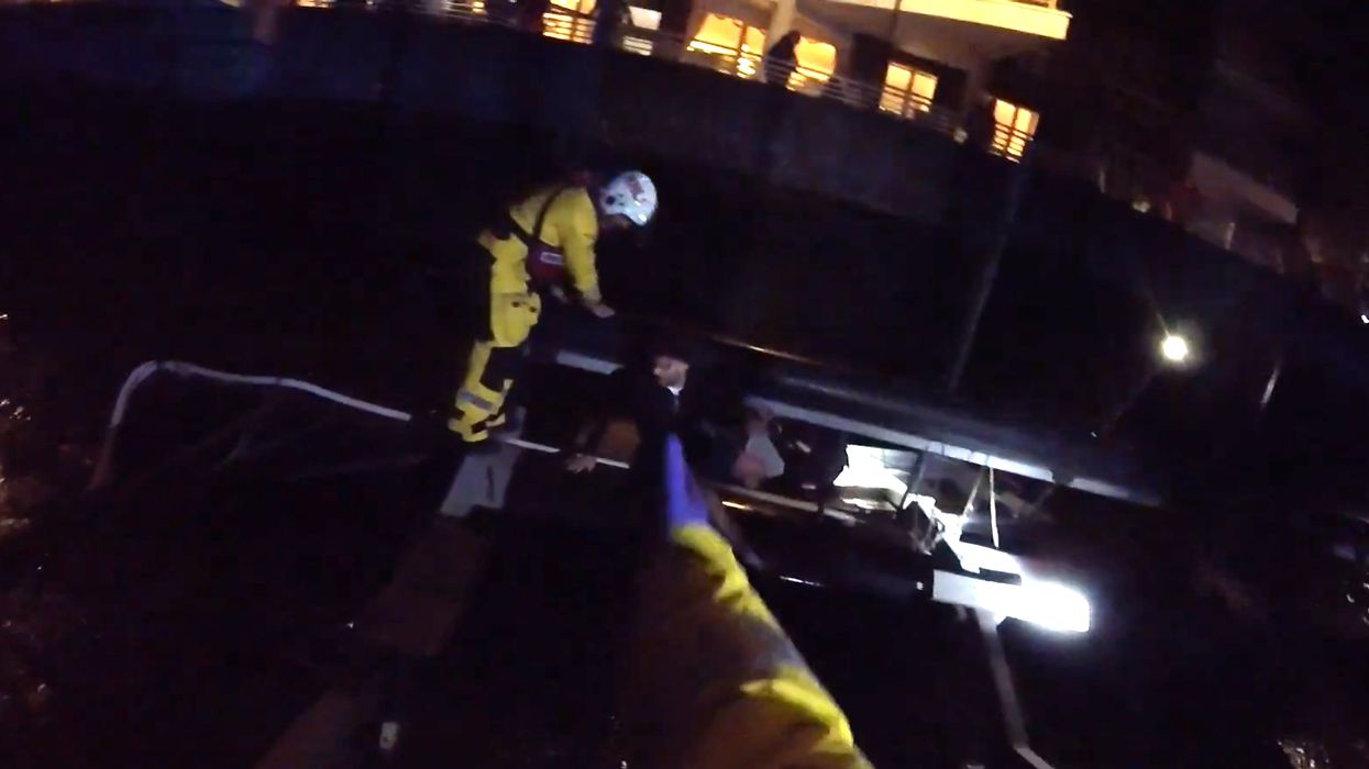 Jordan North and RNLI crew