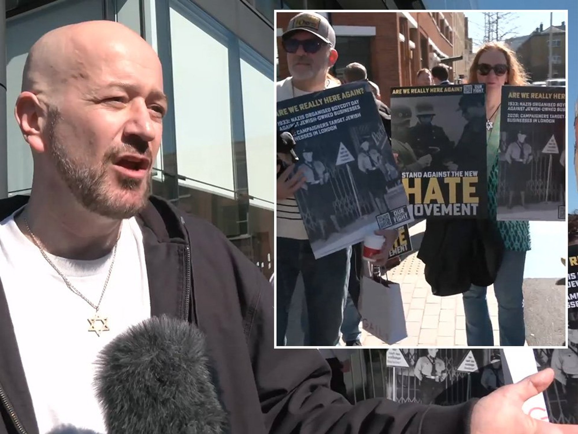 Josh Howie, protesters